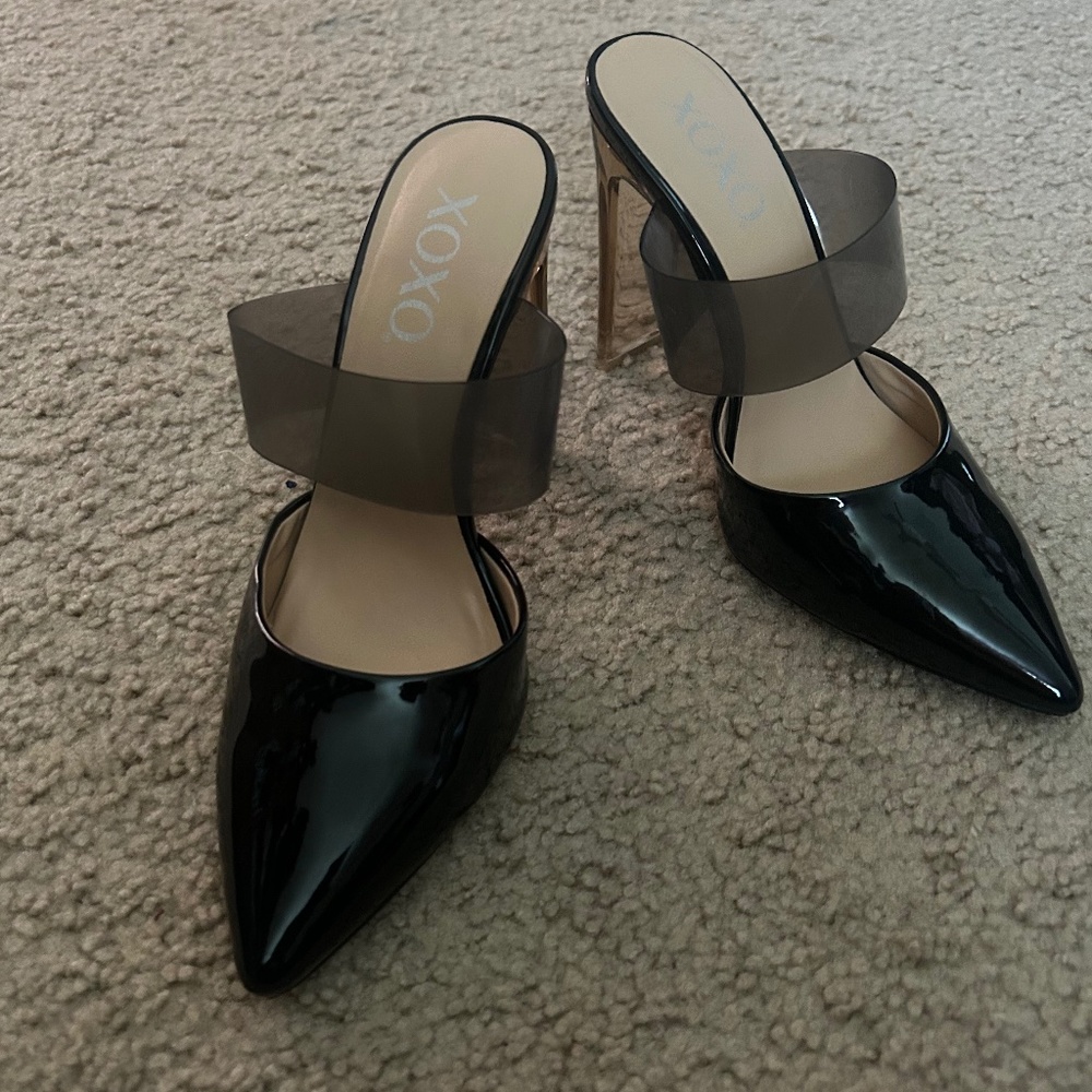 XOXO black sandal heels